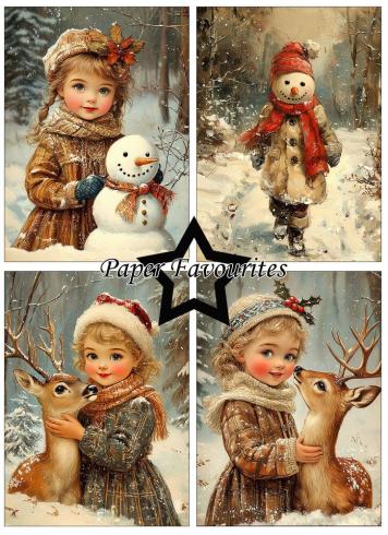 Paper Favourites - Designpapier "Vintage Winter" Paper Pack A6 - 24 Bogen