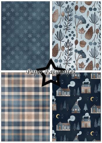 Paper Favourites - Designpapier "Winter Night" Paper Pack A5 - 24 Bogen