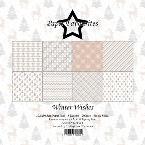 Paper Favourites - Designpapier "Winter Wishes" Paper Pack 12x12 Inch 8 Bogen