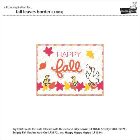 Lawn Fawn - Stanzschablone "Fall Leaves Border" Dies
