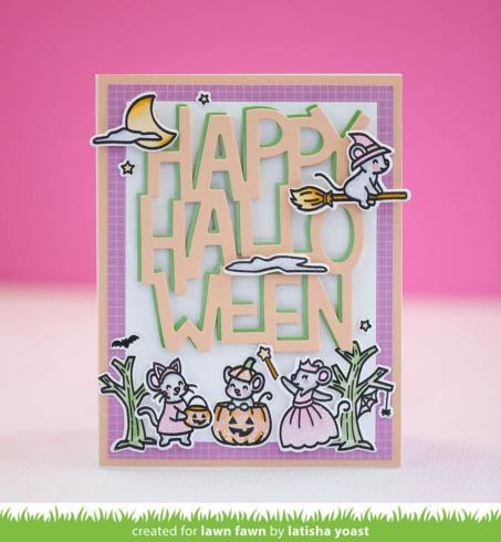 Lawn Fawn - Stanzschablone "Giant Happy Halloween Portrait" Dies
