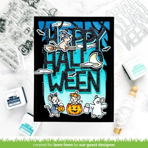 Lawn Fawn - Stanzschablone "Giant Happy Halloween Portrait" Dies