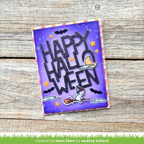 Lawn Fawn - Stanzschablone "Giant Happy Halloween Portrait" Dies
