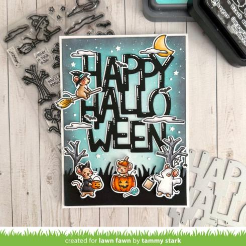 Lawn Fawn - Stanzschablone "Giant Happy Halloween Portrait" Dies