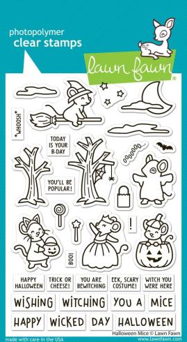 Lawn Fawn - Stempelset "Halloween Mice" Clear Stamps