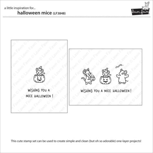 Lawn Fawn - Stempelset "Halloween Mice" Clear Stamps