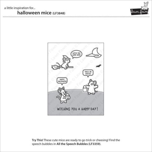 Lawn Fawn - Stempelset "Halloween Mice" Clear Stamps