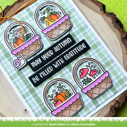 Lawn Fawn - Stempelset "Henry's Build-A-Sentiment Fall" Clear Stamps