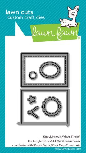 Lawn Fawn - Stanzschablone "Knock, Knock, Who's There? Rectangle Door" Add-on Die