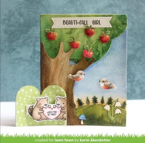 Lawn Fawn - Stanzschablone "Knock, Knock, Who's There? Tree" Add-on Die