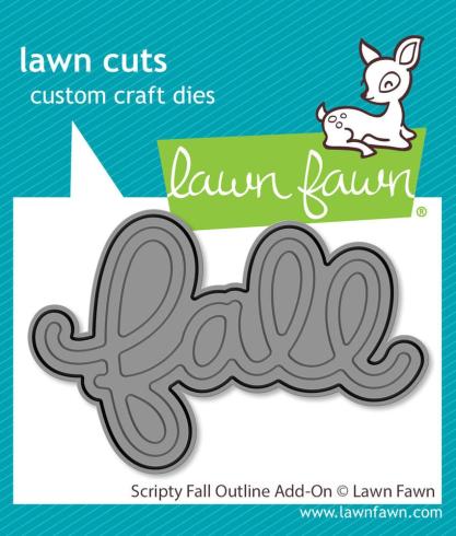 Lawn Fawn - Stanzschablone "Scripty Fall Outline" Add-on Die