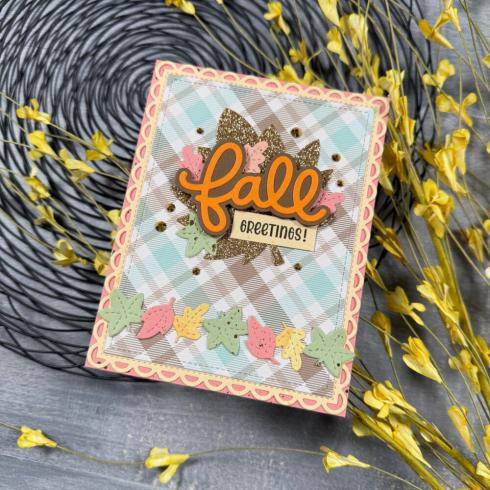 Lawn Fawn - Stanzschablone "Scripty Fall Outline" Add-on Die