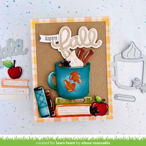 Lawn Fawn - Stanzschablone "Scripty Fall Outline" Add-on Die