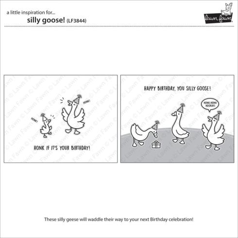 Lawn Fawn - Stempelset "Silly Goose!" Clear Stamps