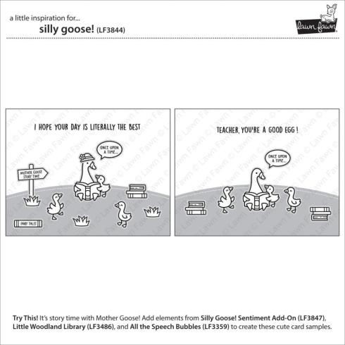 Lawn Fawn - Stempelset "Silly Goose!" Clear Stamps