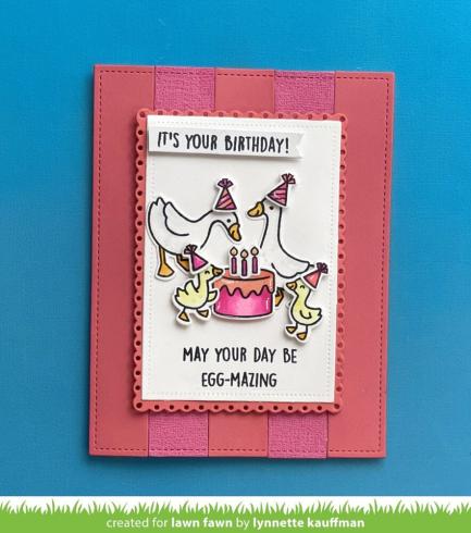 Lawn Fawn - Stempelset "Silly Goose! Sentiment" Clear Stamp Add-On