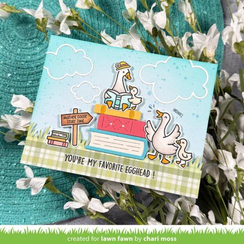 Lawn Fawn - Stempelset "Silly Goose! Sentiment" Clear Stamp Add-On