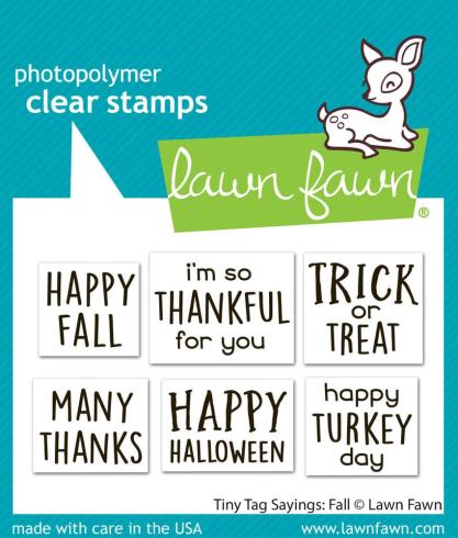 Lawn Fawn - Stempelset "Tiny Tag Sayings Fall" Clear Stamp