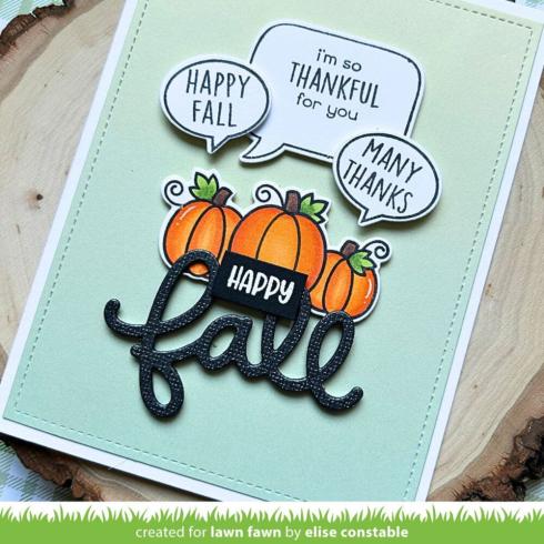 Lawn Fawn - Stempelset "Tiny Tag Sayings Fall" Clear Stamp