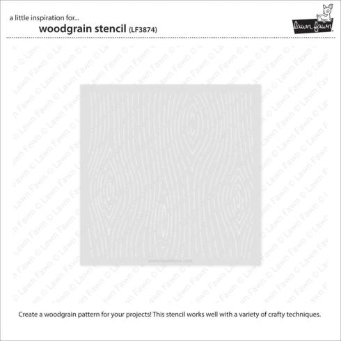 Lawn Fawn - Schablone "Woodgrain" Stencil