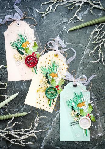 Studio Light - Pergamentpapier "Snowflakes Gold" Vellum A4 - 6 Bogen