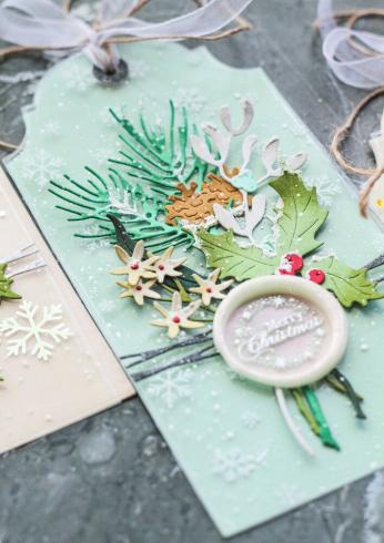 Studio Light - Pergamentpapier "Snowflakes Gold" Vellum A4 - 6 Bogen