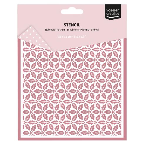 Vaessen Creative - Schablone 15x15cm "Stechpalme" Stencil