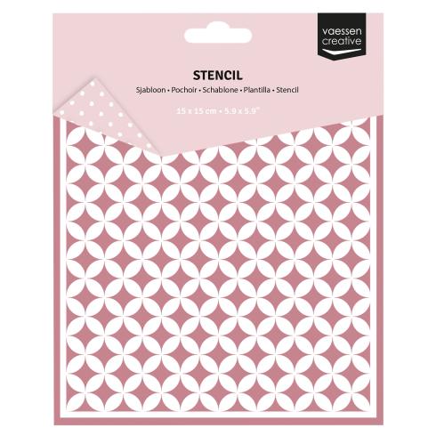 Vaessen Creative - Schablone 15x15cm "Grafische Sterne" Stencil