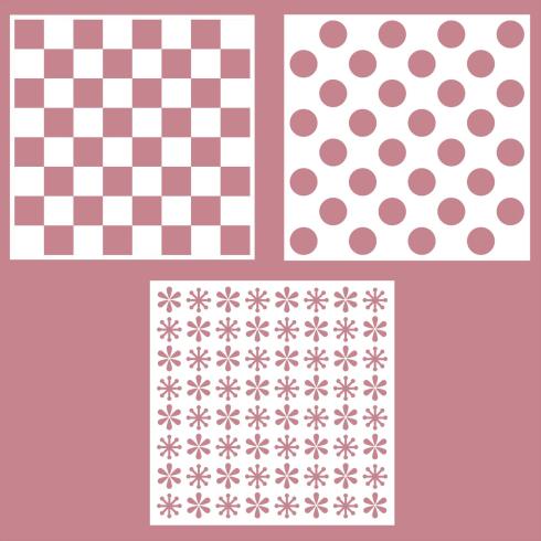 Vaessen Creative - Schablone 15x15cm "Karomuster" Stencil