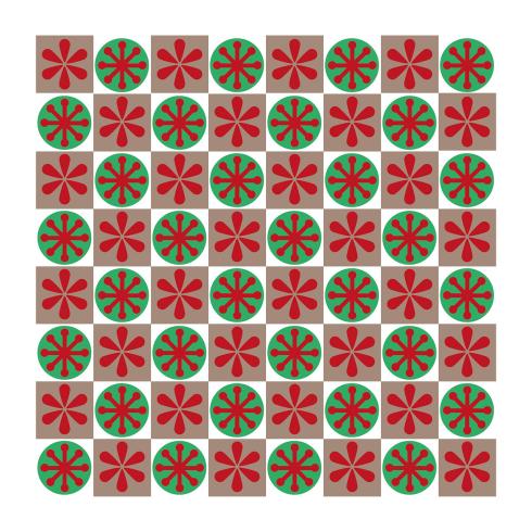 Vaessen Creative - Schablone 15x15cm "Karomuster" Stencil