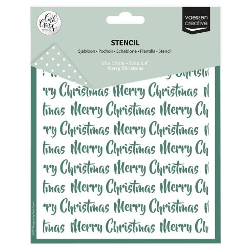 Vaessen Creative - Schablone 15x15cm "Merry Christmas" Stencil