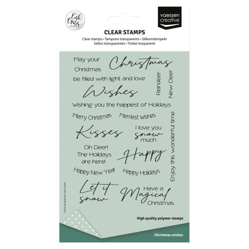 Vaessen Creative - Stempelset "Englische Weihnachtstexte" Clear Stamps Design by Carla Creates