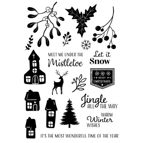 Vaessen Creative - Stempelset "Mistletoe" Clear Stamps
