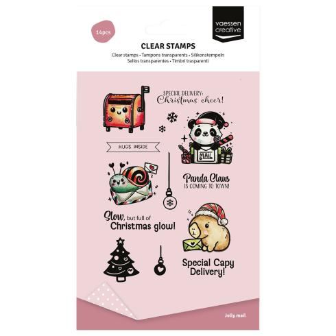 Vaessen Creative - Stempelset "Panda Claus" Clear Stamps