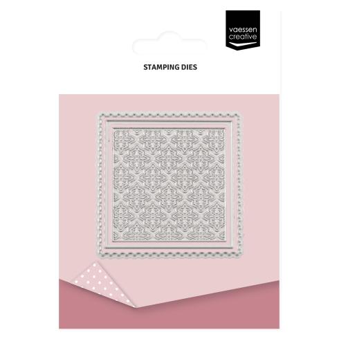 Vaessen Creative - Stempel & Stanzschablone "Papiersiegel Quadrat" Clear Stamps & Dies