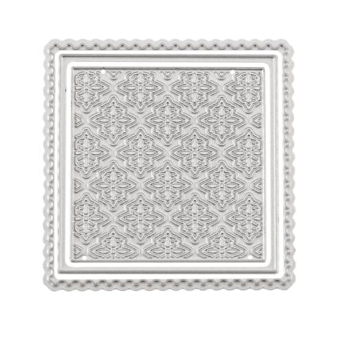 Vaessen Creative - Stempel & Stanzschablone "Papiersiegel Quadrat" Clear Stamps & Dies