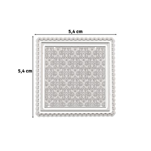 Vaessen Creative - Stempel & Stanzschablone "Papiersiegel Quadrat" Clear Stamps & Dies