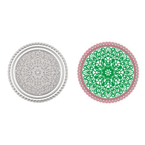 Vaessen Creative - Stempel & Stanzschablone "Papiersiegel Rund" Clear Stamps & Dies