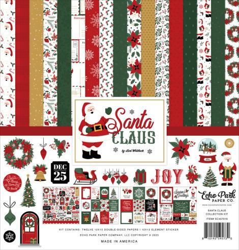 Echo Park - Designpapier "Santa Claus" Collection Kit 12x12 Inch - 12 Bogen