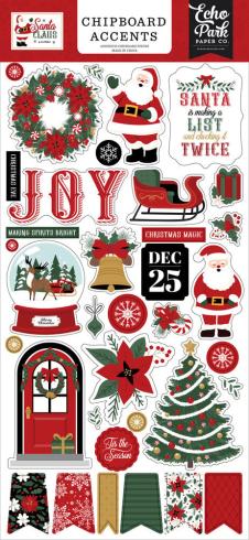 Echo Park - Sticker "Santa Claus" Chipboard 6x13 Inch