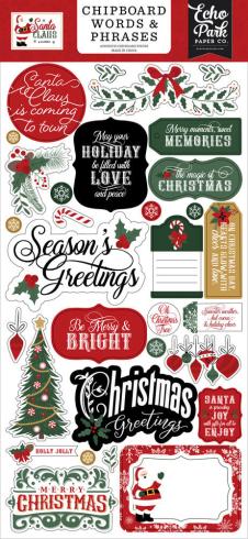 Echo Park - Sticker "Santa Claus" Chipboard 6x13 Inch