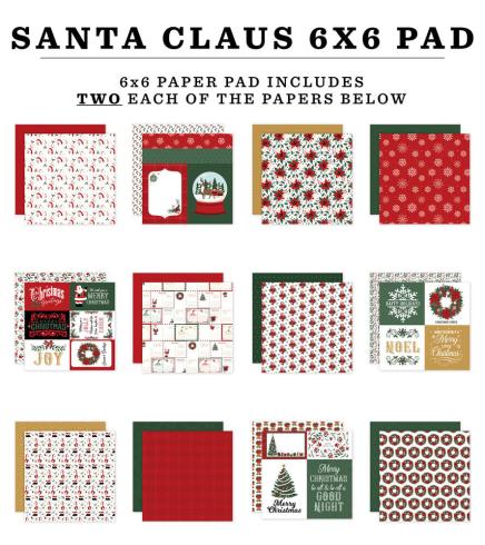 Echo Park - Designpapier "Santa Claus" Paper Pack 6x6 Inch - 24 Bogen