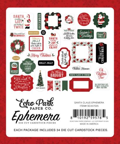Echo Park - Stanzteile "Santa Claus" Ephemera