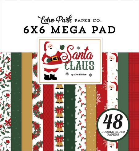 Echo Park - Designpapier "Santa Claus" Cardmakers Mega Pad 6x6 Inch - 48 Bogen