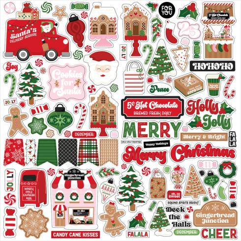 Echo Park - Aufkleber "Santa's Christmas Delivery" Element Sticker 12"