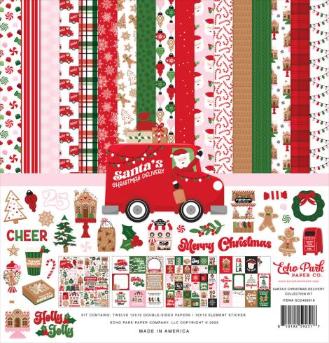 Echo Park - Designpapier "Santa's Christmas Delivery" Collection Kit 12x12 Inch - 12 Bogen