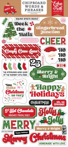 Echo Park - Sticker "Santa's Christmas Delivery" Chipboard 6x13 Inch