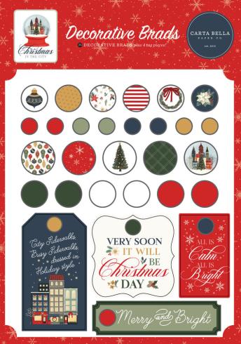 Carta Bella - Adhesive Brads "Christmas In The City"