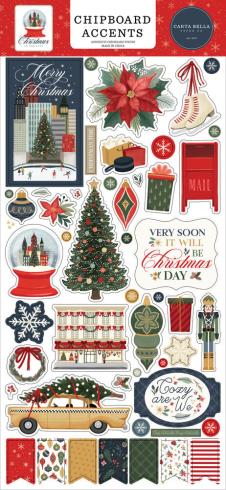 Carta Bella - Chipboard Sticker 6x13 Inch "Christmas In The City "