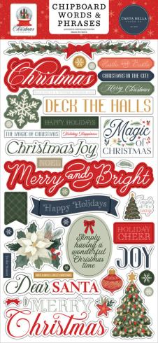Carta Bella - Chipboard Sticker 6x13 Inch "Christmas In The City "